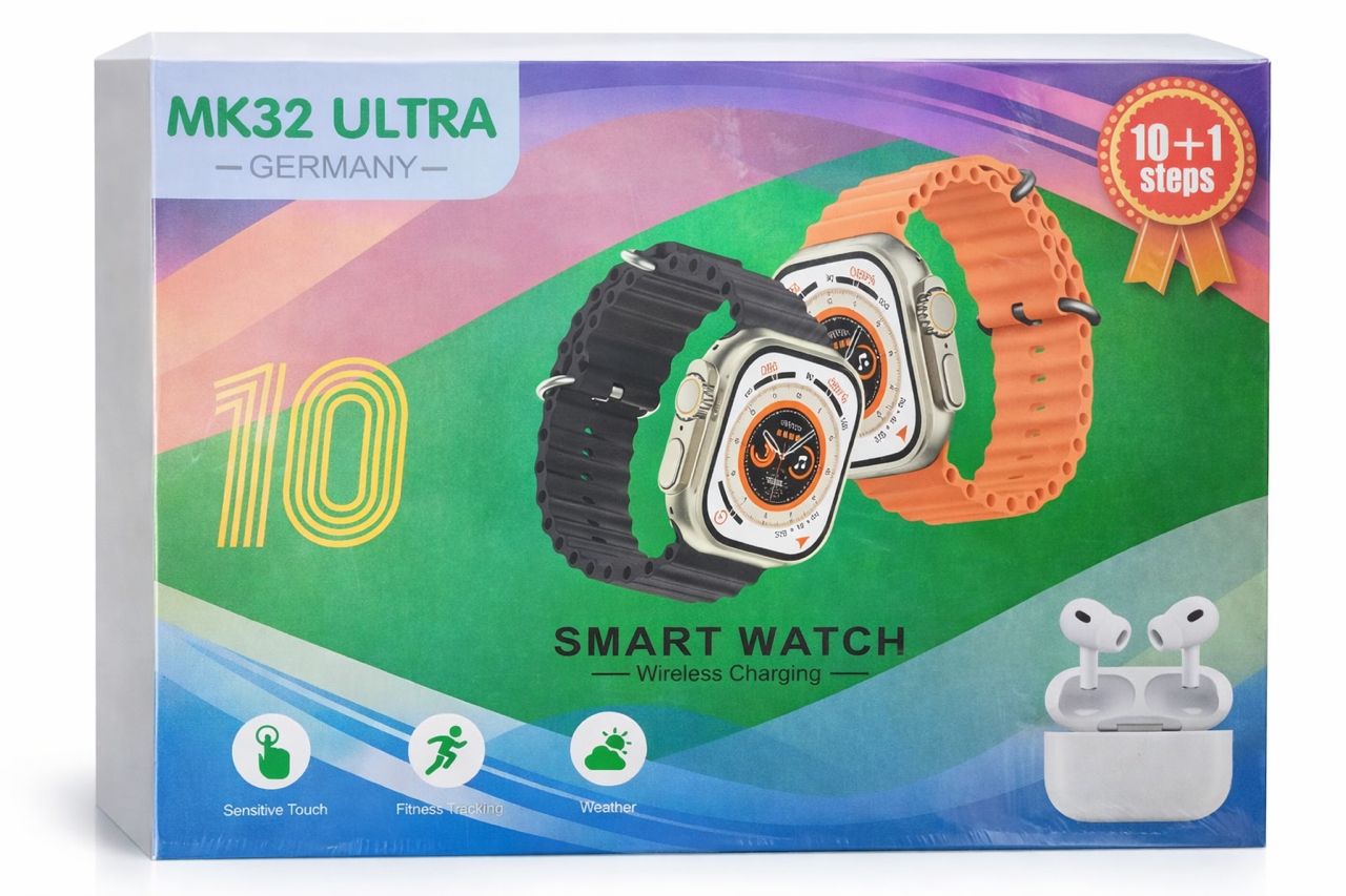 Smart Watch Ultra MK32 – Call, Sport & Wireless Charging